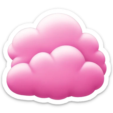 pink cloud  sticker