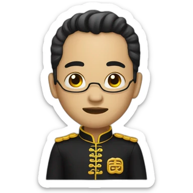 chinois noir qui dit oui sticker