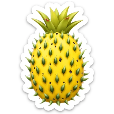 pitahaya  yellow fruit sticker