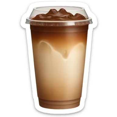 Aesthetic brown iced coffee sticker