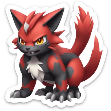  Kawaii Edgy Cool Beautiful Guilmon-Torracat-Zoroark full body sticker