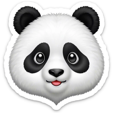 Panda with heart eyes sticker
