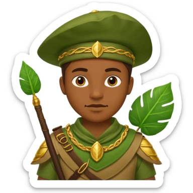 Jungle Guard – leaf shield. sticker