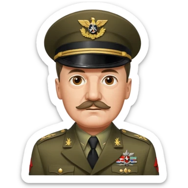 adolf hitler avec une moustache carée sticker