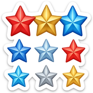 can you give me different designs of a star sticker