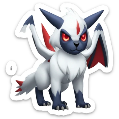 Cool Edgy Absol-Zangoose-Quilava, full body sticker