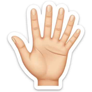 3 doigts collés d’une main beige  sticker