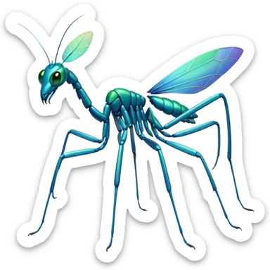 blue mantis sticker