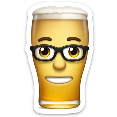 Gao com copo de cerveja sticker