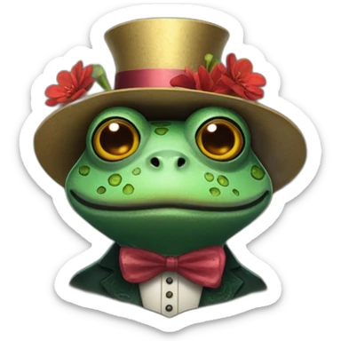 mr frog day of the dead sticker