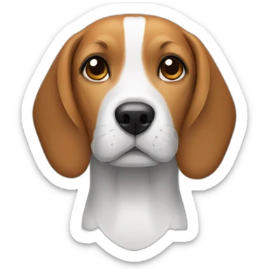 beagle with small head sticker