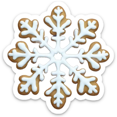 Christmas cookie snowflake shape  sticker
