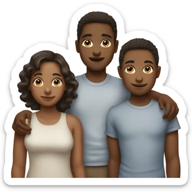 three siblings sticker