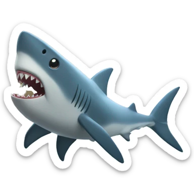 Shark wearing a TuTu on a tree sticker