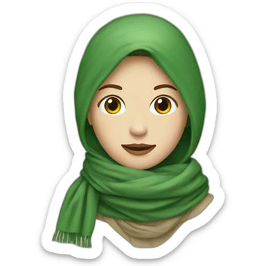 Miriam bregman with green scarf sticker