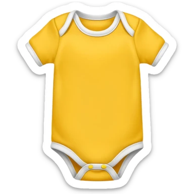 
Plain yellow baby’s onesie shirt sticker