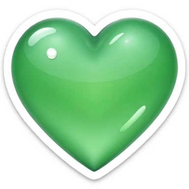 green heart with a water droplet sticker