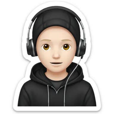 HACKER WITH HEADSET  sticker