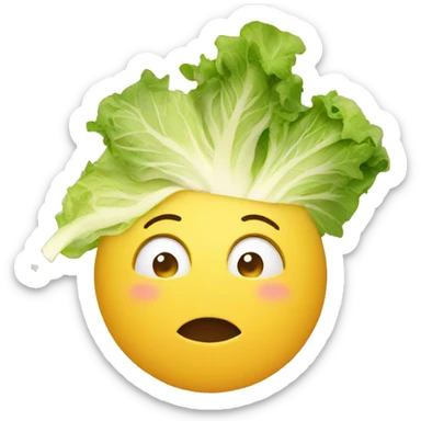 salad face that is saluting with a hand near the forehead sticker