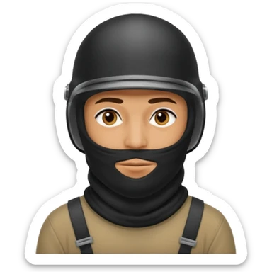 
Iraqi man soldier in helmet and balaclava sticker