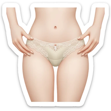 Hands on and under panties sticker
