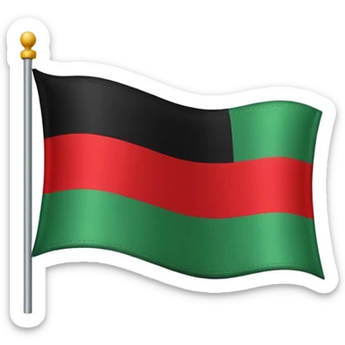 plain Flag with Red, Black and Green horizontal stripes flag   sticker