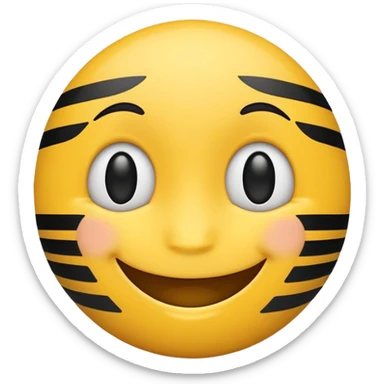 fait moi un emoji qui sourit mais au lieu d’être avec un fond jaune il a un fond arc en ciel mais avec du noir dans l’arc en ciel sticker