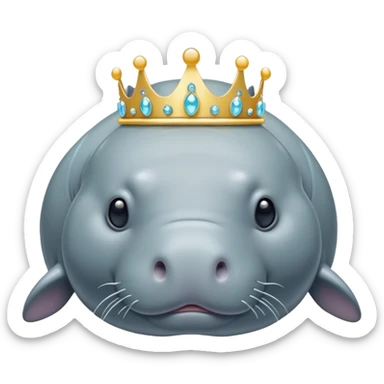 Manatee looking like a diva sticker