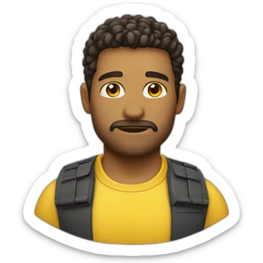 claudio-yellow-shirt sticker