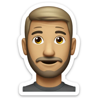 Inodoro con cabeza de hombre calvo sticker