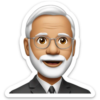 hyper realistic narendra modi doing cristiano ronaldo's celebration 'siuuu' sticker