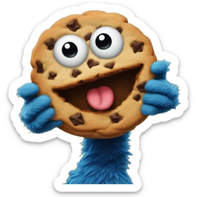 Cookie Monster new year  sticker
