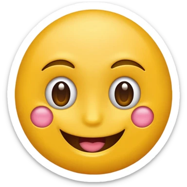 Emoji amarillo mordiéndose la uña (😊+💅) sticker