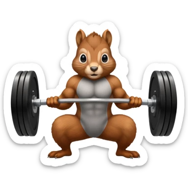 Squirrel dead lift sticker