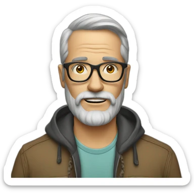 hipster boomer sticker
