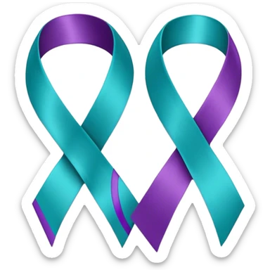 thyroid cancer ribbon sticker