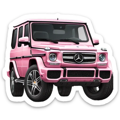 Light Pink Mercedes g wagon sticker