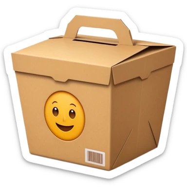 food take away box sticker