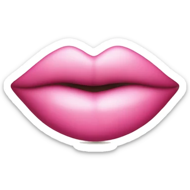 Pink kissy lips sticker