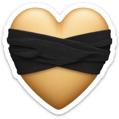 heart with black bandages  sticker