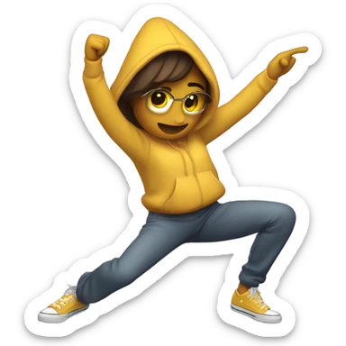 chica rizada haciendo el DAB aesthetic  sticker