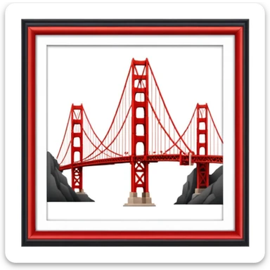 Golden Gate Bridge 🌉 in frame sticker