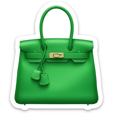 Green Hermes bag sticker