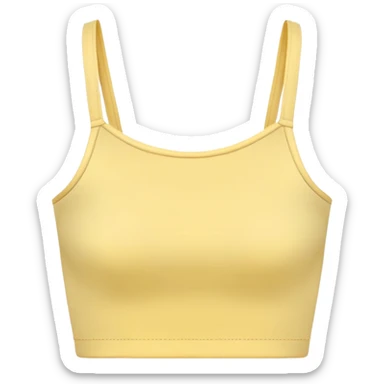 super realistic pale yellow crop top sticker