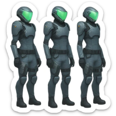 futuristic Phantom squad Infiltration armored pants ghost effect sticker