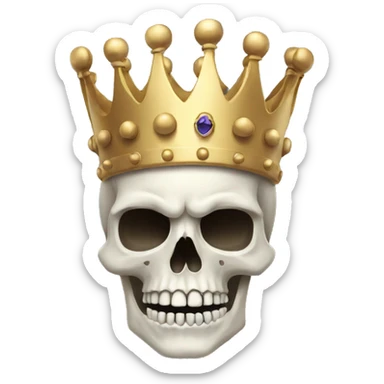 skull with crown sticker