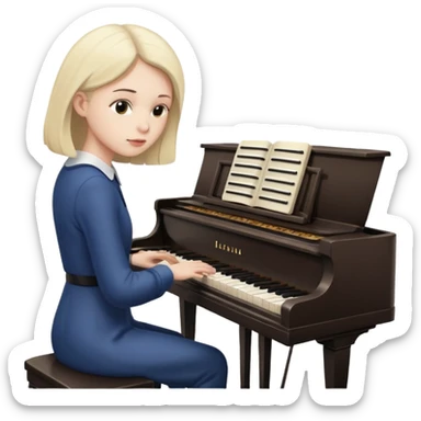 Piano recital sticker