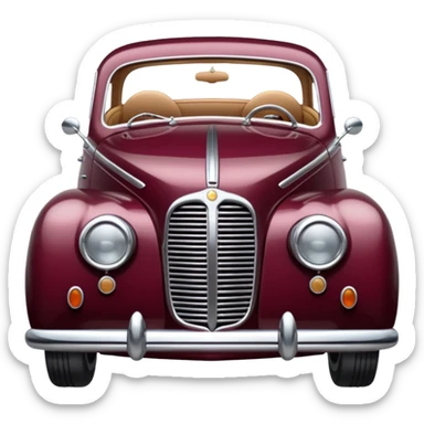 burgundy old car sticker