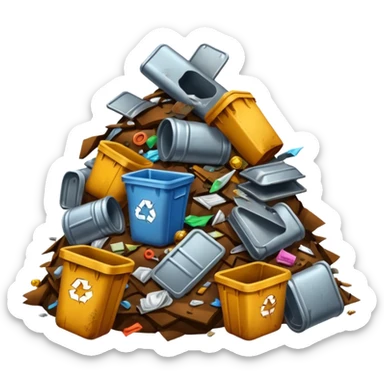 trash tiny sticker