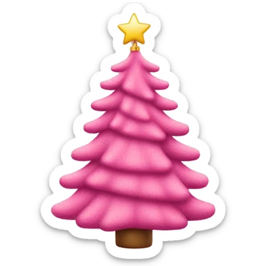 pink christmas tree sticker